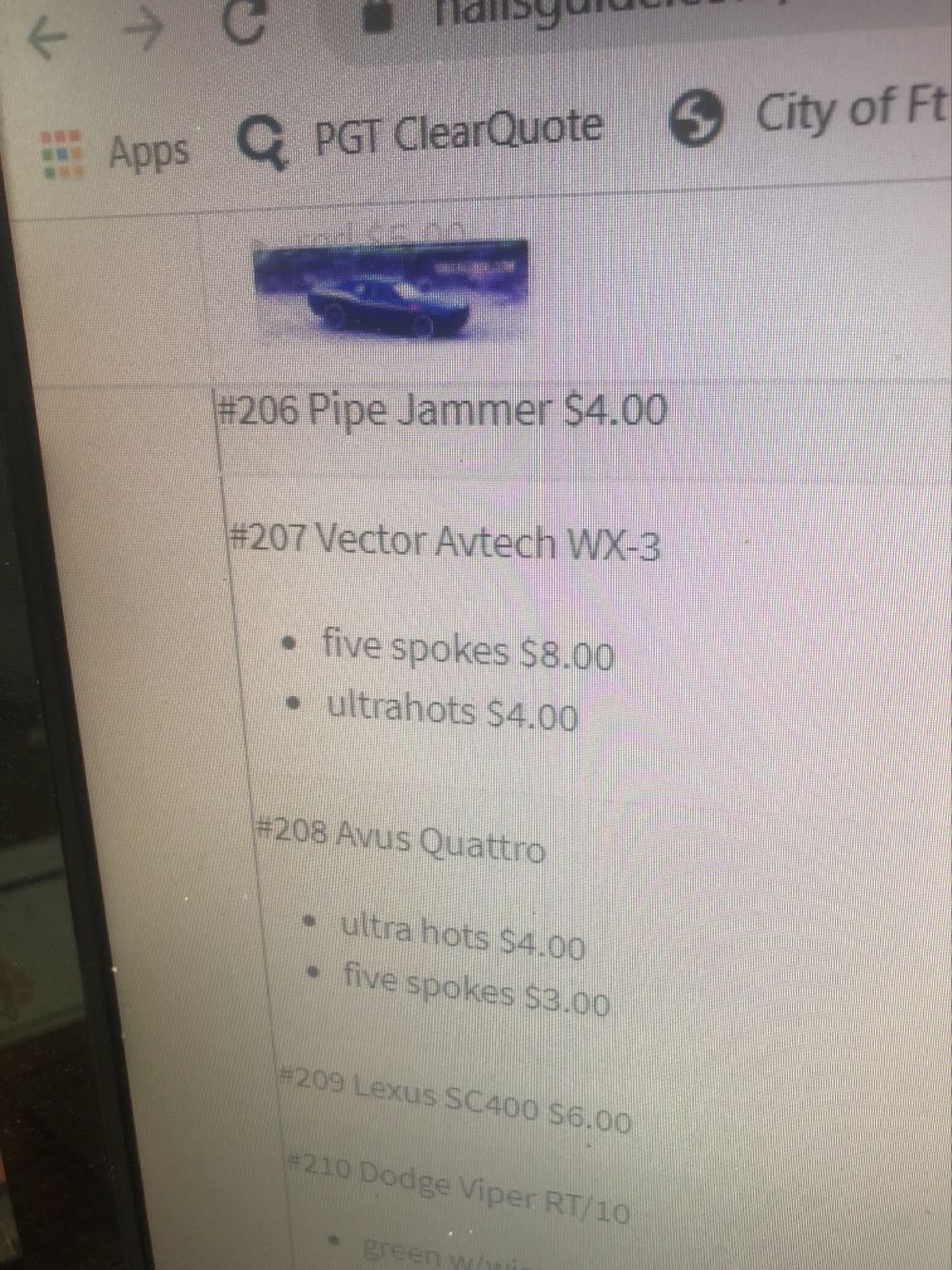 Vector ”Avtech” WX-3 - Mainline toy car collectible - Main Image 3