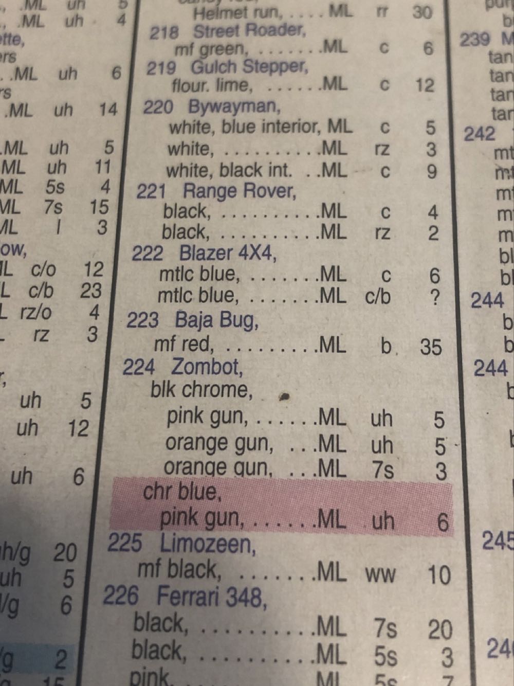 Zombot - Blue Card toy car collectible - Main Image 3