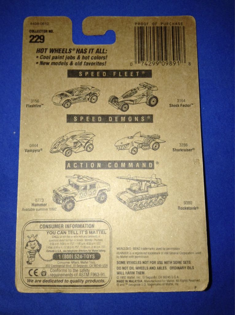 Mercedes 380 SEL - 1993 Hot Wheels toy car collectible - Main Image 2