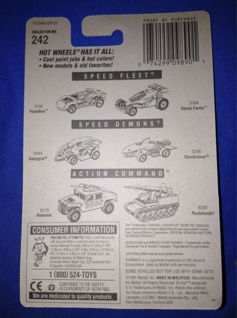 Camaro Race Car - HW Race toy car collectible - Main Image 2