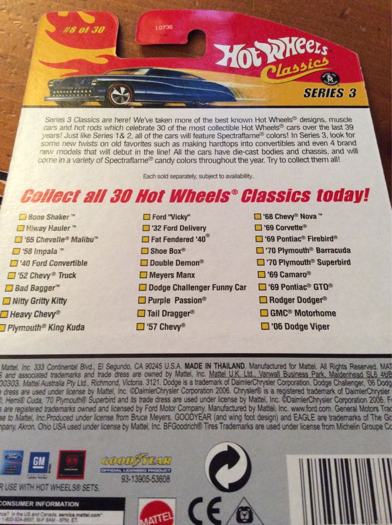 Hot Wheels Classics - Nitty Gritty Kitty - 2007 Hot Wheels Classics #3 toy car collectible - Main Image 2