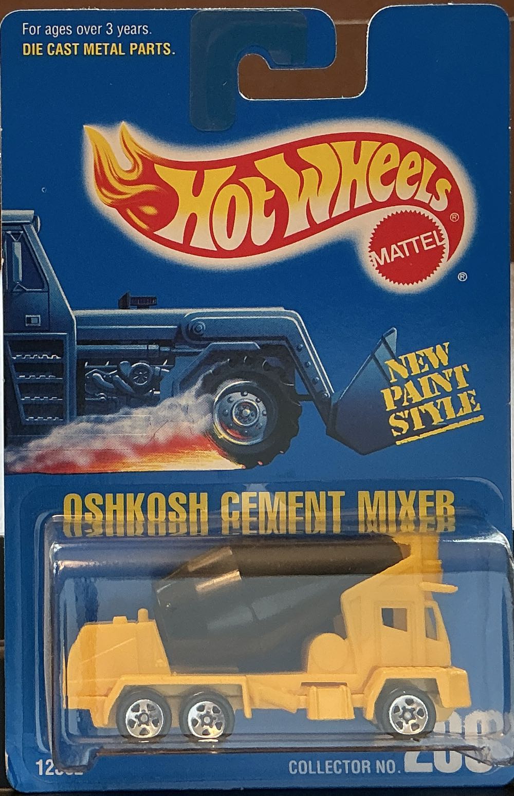 Oshkosh Cement Mixer - Blue Card toy car collectible - Main Image 3
