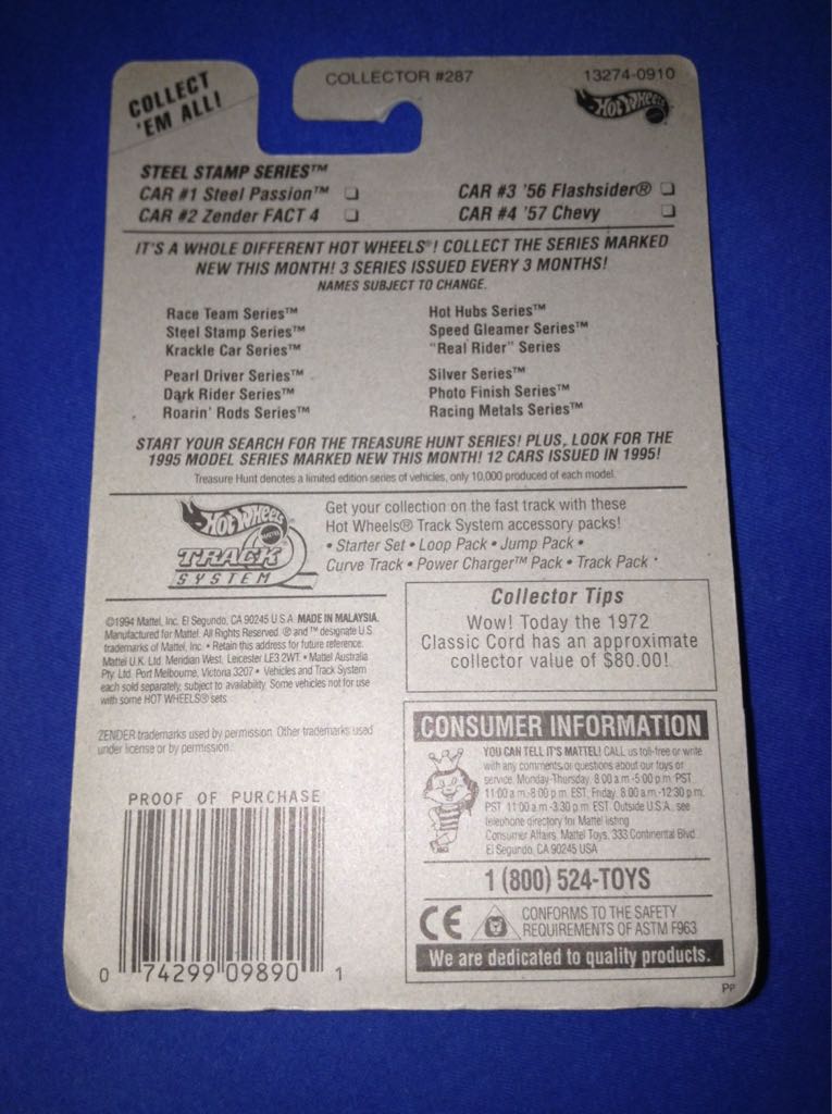 Zender Fact 4 - HW Steel Stamp toy car collectible - Main Image 2