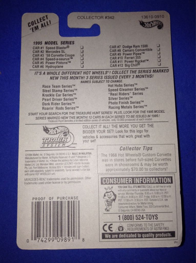 Mercedes SL - 1995 Model Series toy car collectible - Main Image 2