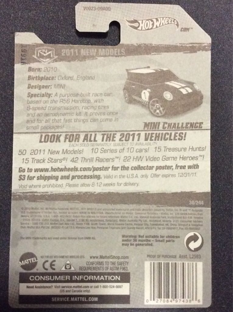 Mini Challenge - 2011 New Models toy car collectible - Main Image 2
