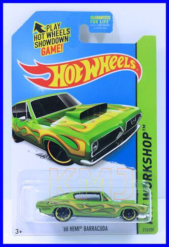 ’68 HEMI Baracuda - 2015 HW Workshop toy car collectible - Main Image 2