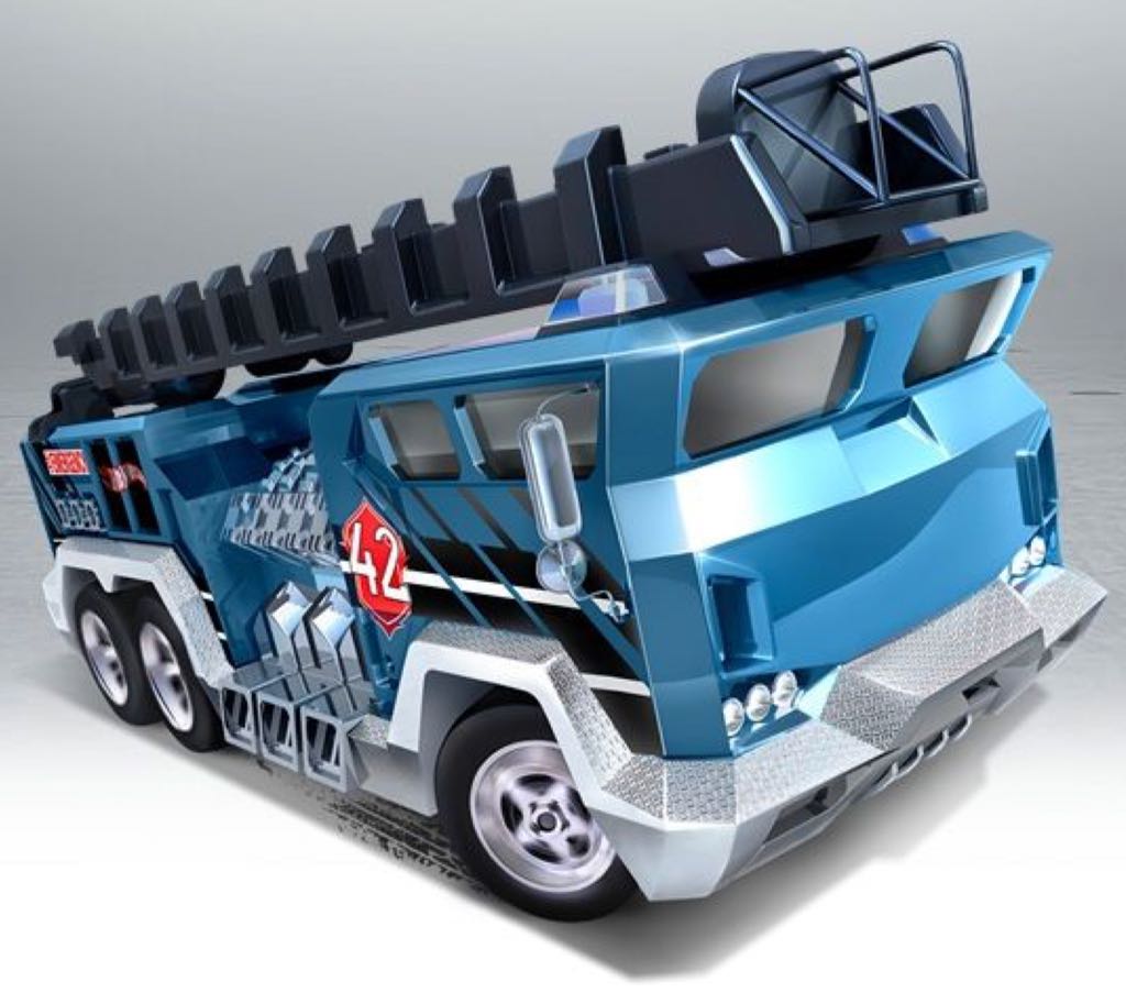5 Alarm - 2014: Blue - HW City HW Rescue toy car collectible - Main Image 2