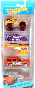 Rescue Racers 5-Pack - HW 5-Pack 2014 toy car collectible - Main Image 2