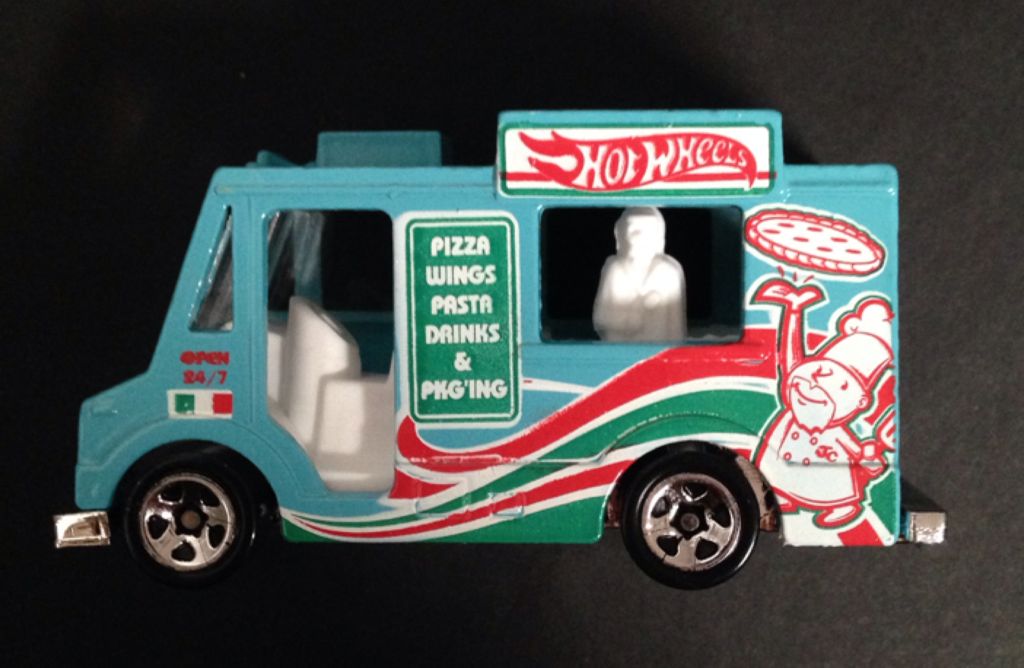 Ice Cream Truck Pizza Lt Blue  toy car collectible - Main Image 2