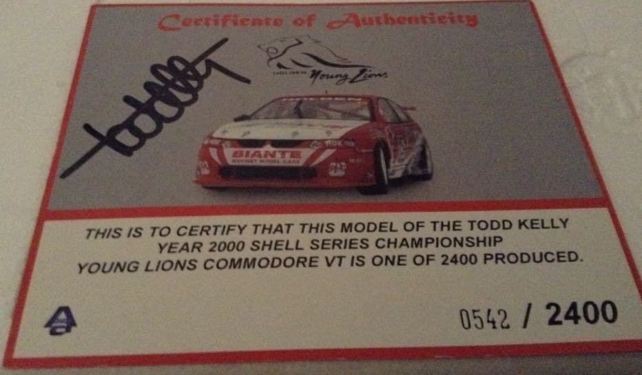 Todd Kelly - 2000 Holden Commodore  toy car collectible - Main Image 2