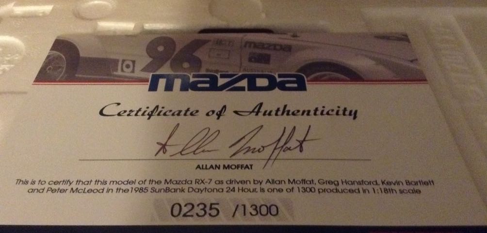 Allan Moffat 1985 Daytona RX-7 - Allan Moffat toy car collectible - Main Image 2