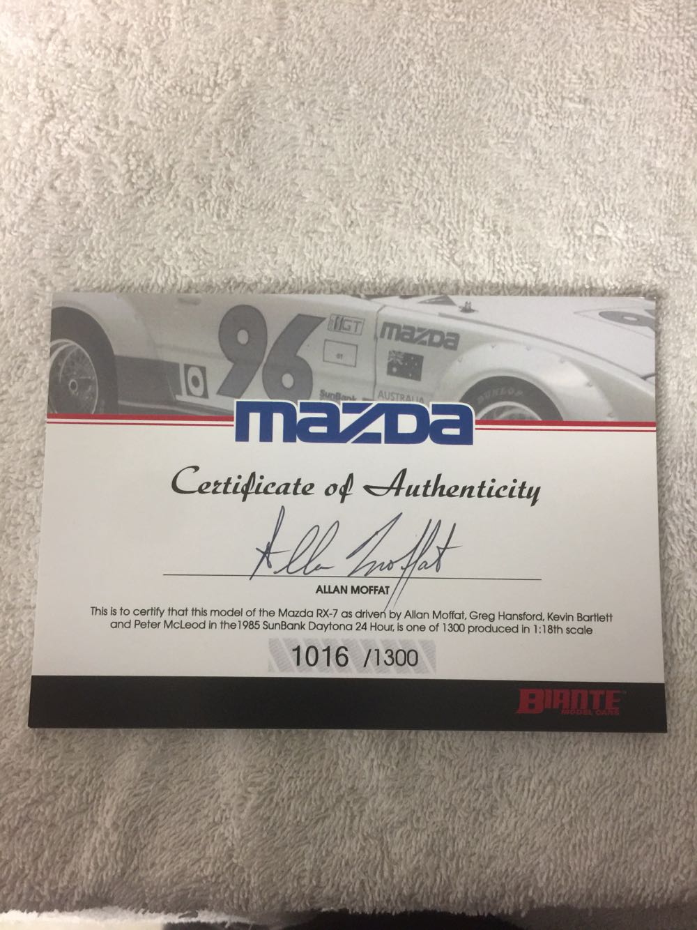 Allan Moffat 1985 Daytona RX-7 - Allan Moffat toy car collectible - Main Image 4