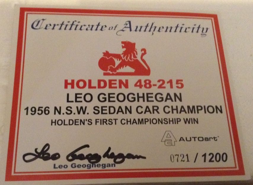 Leo Geogheghan - 1956 NSW Championship Winning Car - ATCC toy car collectible - Main Image 2