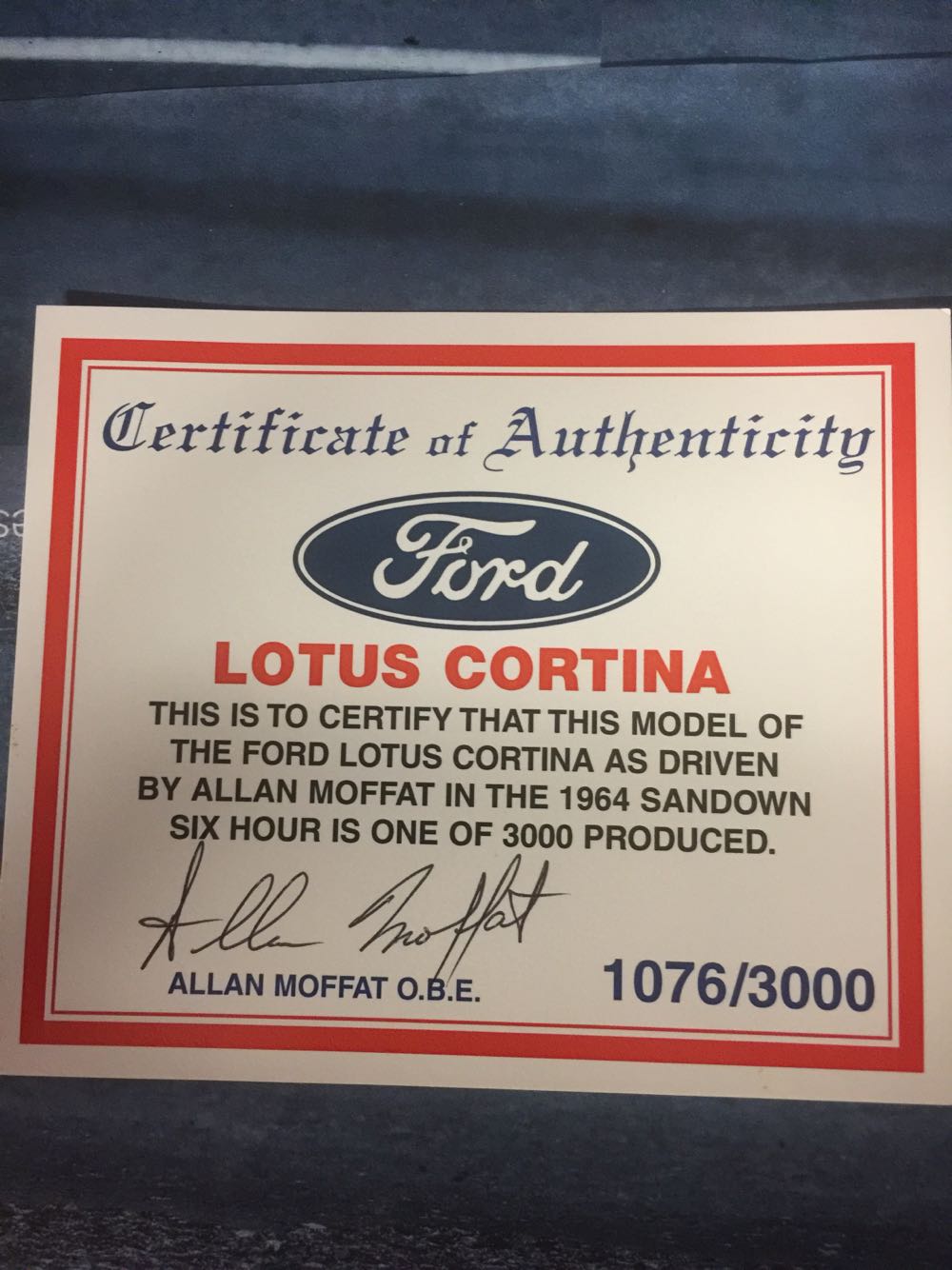 Allan Moffat 1964 Lotus Cortina - Allan Moffat toy car collectible - Main Image 4