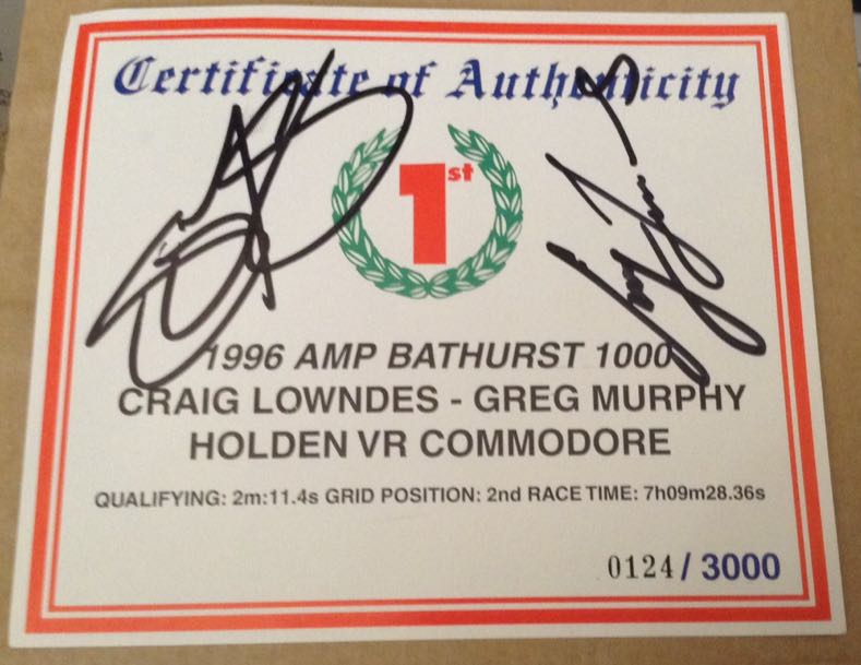 Bathurst Winner 1996 - Craig Lowndes and Greg Murphy - Bathurst Winners 1/18 toy car collectible - Main Image 2