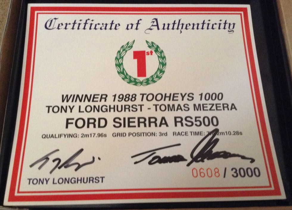 Bathurst Winner 1988 - Tony Longhurst and Tomas Mezera - Bathurst Winners 1/18 toy car collectible - Main Image 2