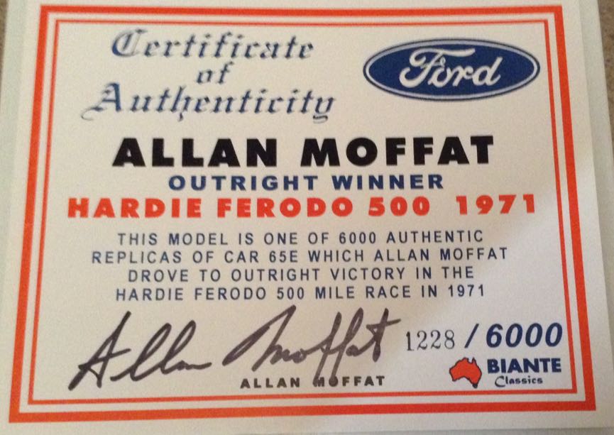 Bathurst Winner 1971 - Allan Moffat - Bathurst Winners 1/18 toy car collectible - Main Image 2