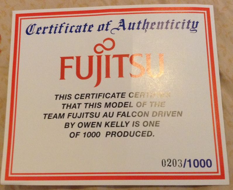 DJR - Owen Kelly - Fujitsu Racing AU XR8  toy car collectible - Main Image 2