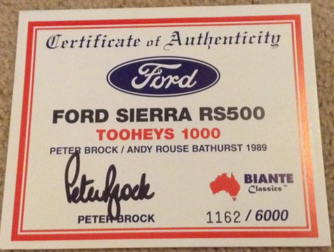 Peter Brock 1989 Bathurst Sierra - Peter Brock toy car collectible - Main Image 2