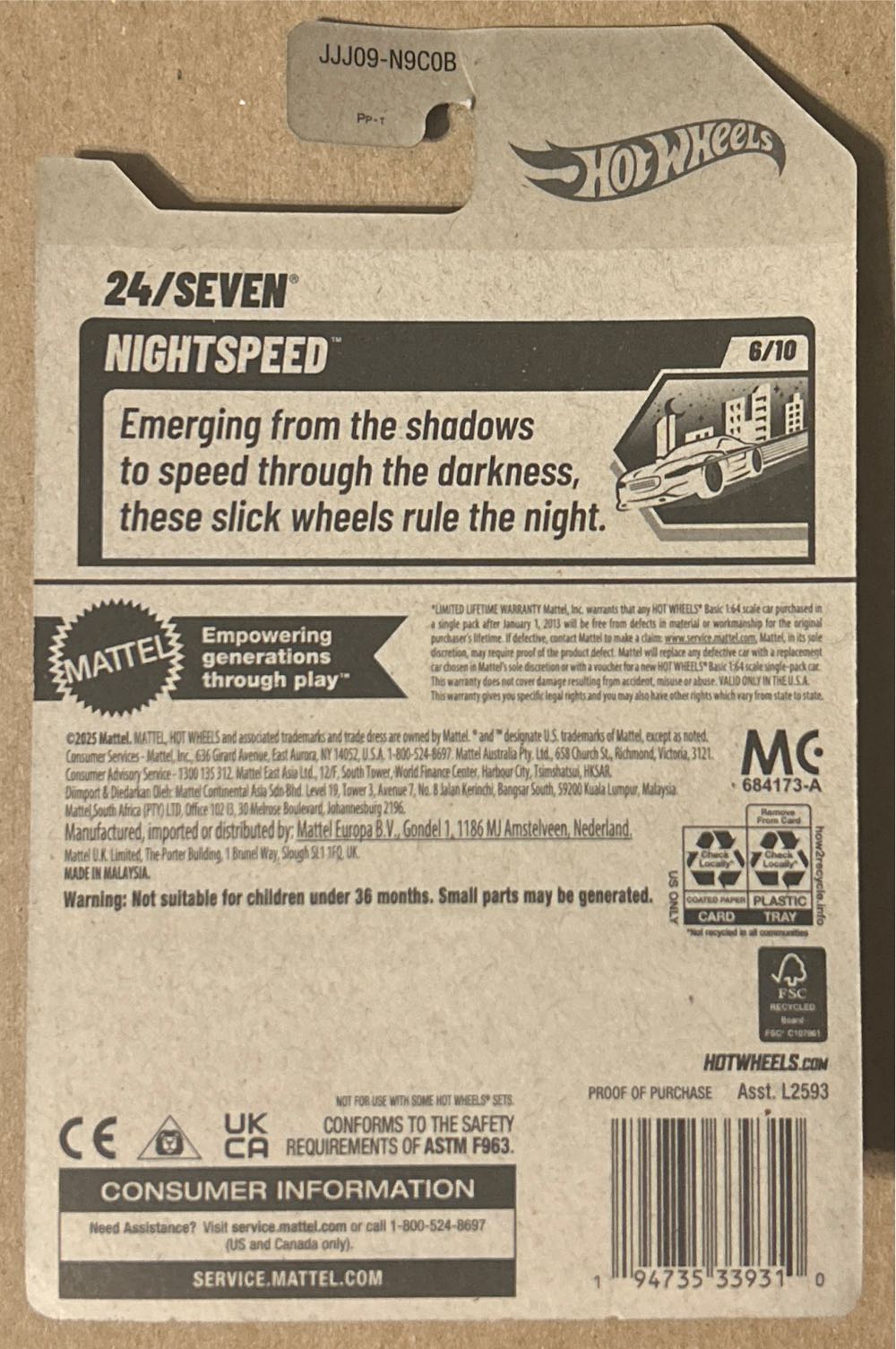 24/Seven - 2026 Nightspeed Series toy car collectible - Main Image 2