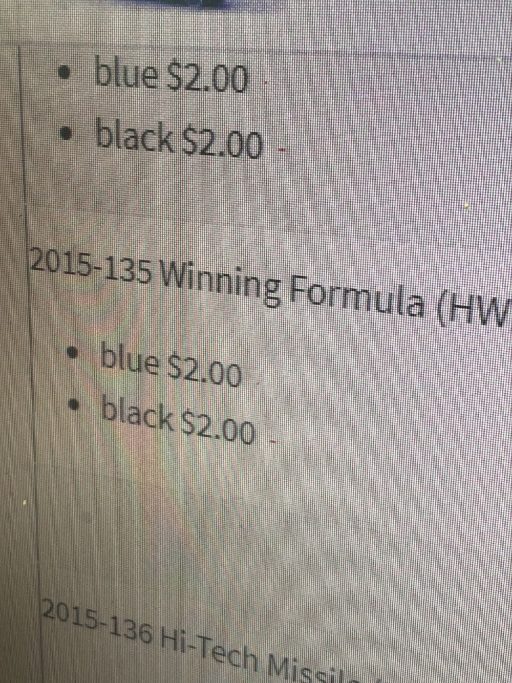 Winning Formula - 2015 HW Race - HW Race Team toy car collectible - Main Image 3