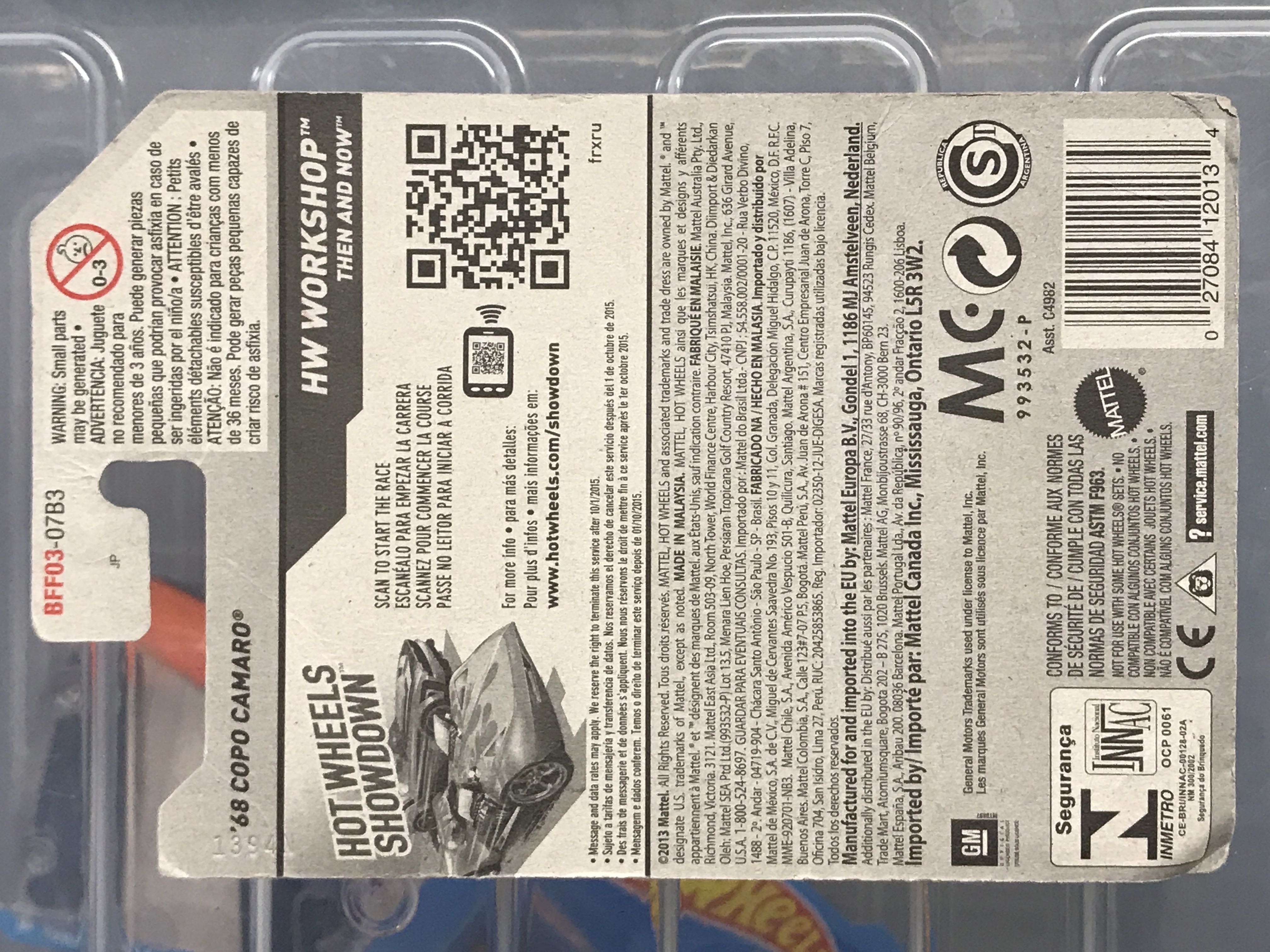 ’68 COPO Camaro - HW Workshop/Then And Now toy car collectible - Main Image 2