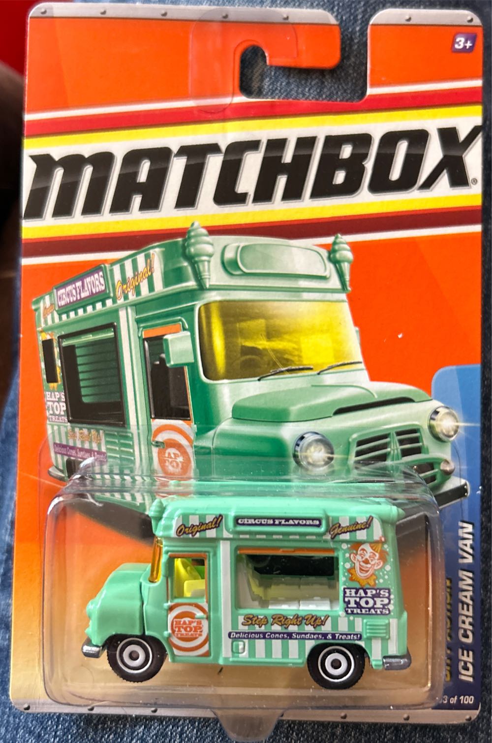 Matchbox Ice Cream Van Grn  toy car collectible - Main Image 3