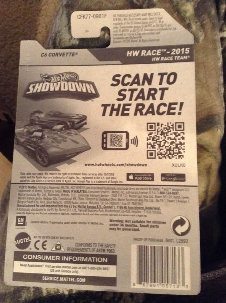 C6 Corvette - 2015 - HW Race - Race Team toy car collectible - Main Image 2