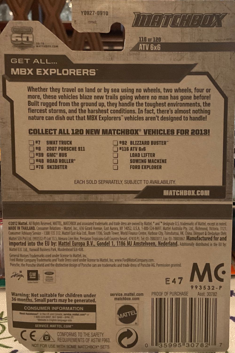 *’ATV 6x6’ - MBX Explorers toy car collectible - Main Image 3