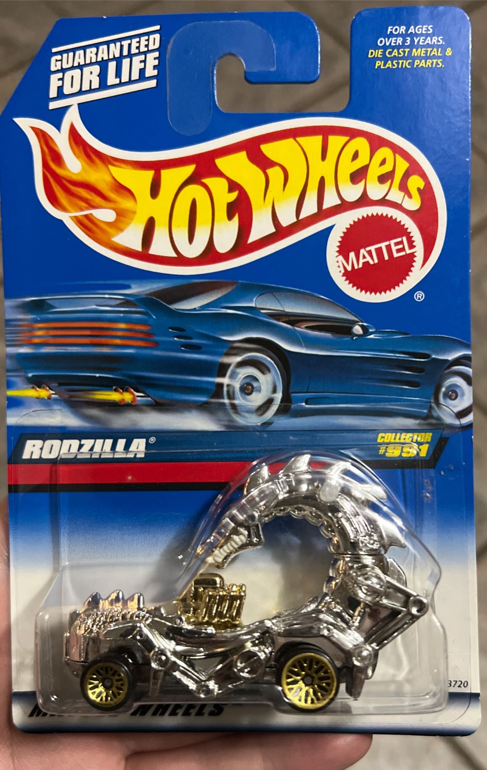 Hotwheels Rodzilla Silver - Mainline toy car collectible - Main Image 3