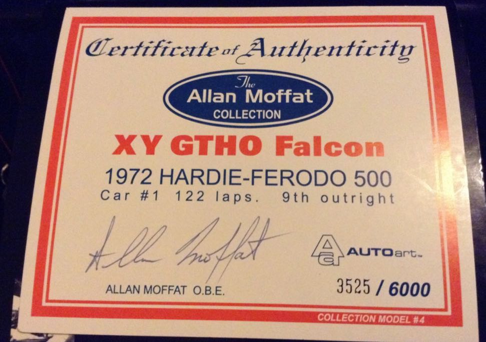 Allan Moffat 1972 XY GTHO Falcon - Allan Moffat toy car collectible - Main Image 2