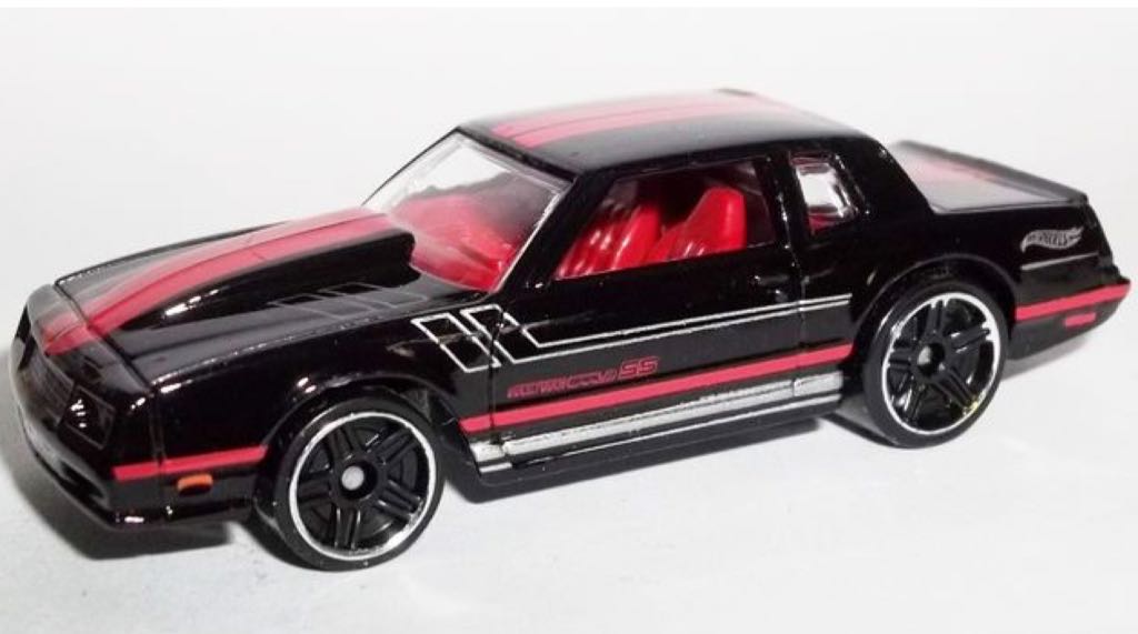 ’86 Monte Carlo SS ( Black Color) - HW WORKSHOP-2015 Muscle Mania toy car collectible - Main Image 2