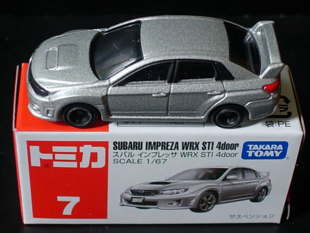 TOMICA 007 - Subaru Impreza WRX STI 4-Door - Takara Tomy Regular toy car collectible - Main Image 1