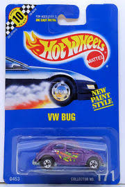 Volkswagen Beetle “Pretzel” 1952 - HW Blue Card - 1992 toy car collectible - Main Image 2
