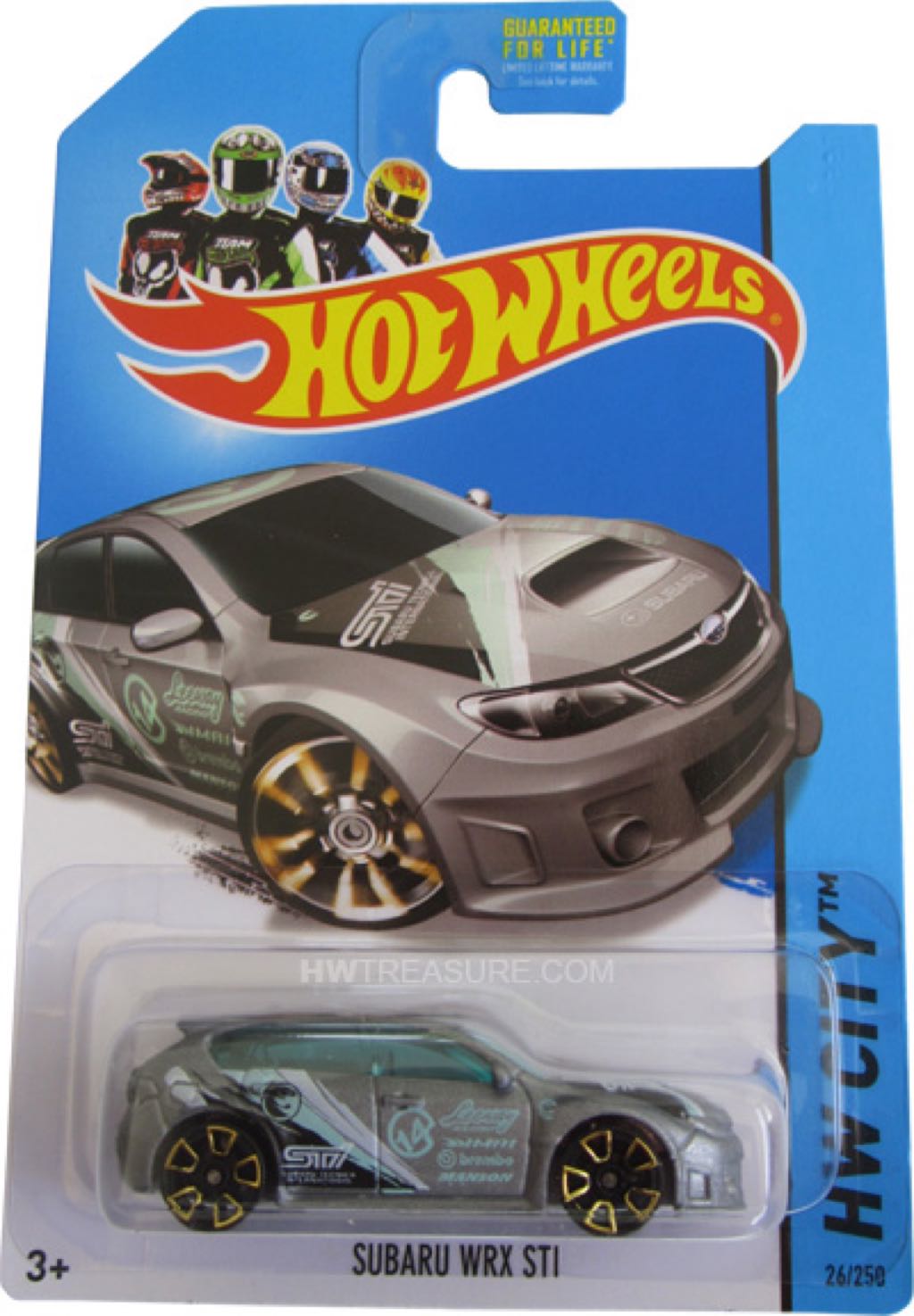 Subaru Wrx Sti GREY TH - HW CITY-2014 Night Burnerz toy car collectible - Main Image 2