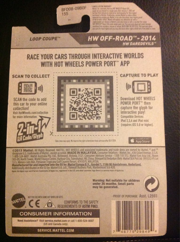 2014 Hot Wheels Treasure Hunt Loop Coupe - 2014 HW Off-Road toy car collectible - Main Image 2