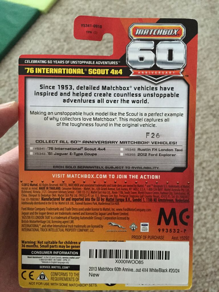 76 International Scout 4x4 - Matchbox 60th Anniversary toy car collectible - Main Image 2