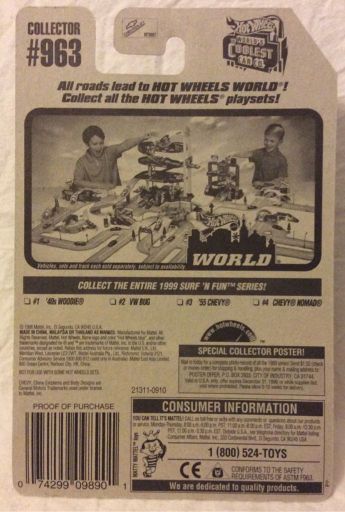 3/4 Chevy ’55 - 1999 - HW Surf’n Fun Series toy car collectible - Main Image 2