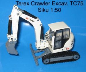 Terex Crawler Excav. TC75 Suki 3521 1:50 - Siku Super 1:50 toy car collectible - Main Image 2