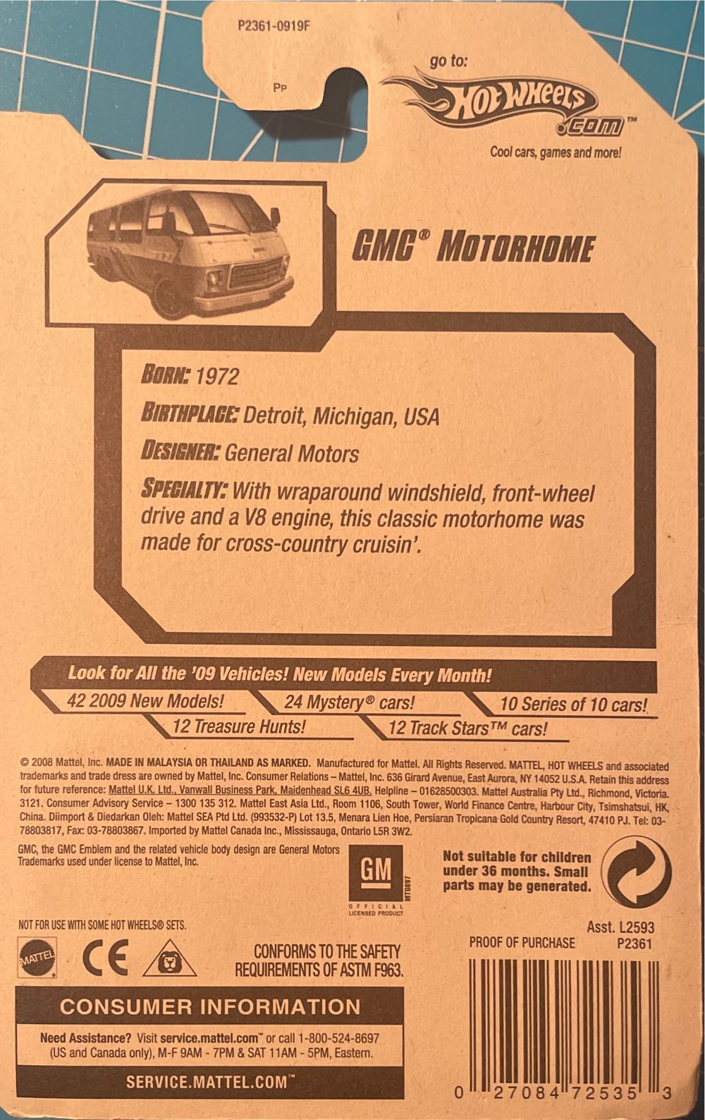 GMC Motorhome - Treasure Hunts toy car collectible - Main Image 3