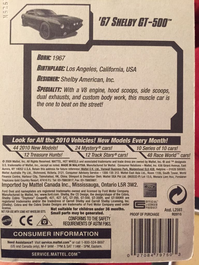 ‘67 Shelby GT500 - New Models toy car collectible - Main Image 2