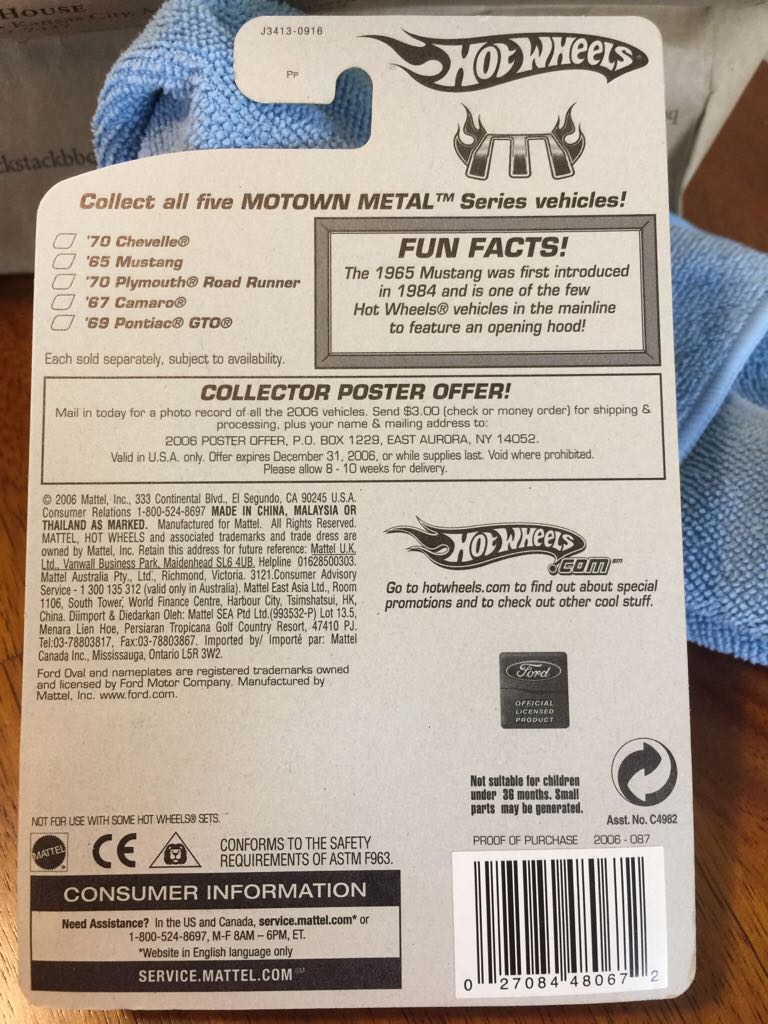 Mustang (1965) - HW Motown Metal toy car collectible - Main Image 2