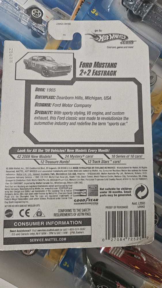 27/40 Ford Mustang Fastback - 2008 - HW New Models™️ toy car collectible - Main Image 2