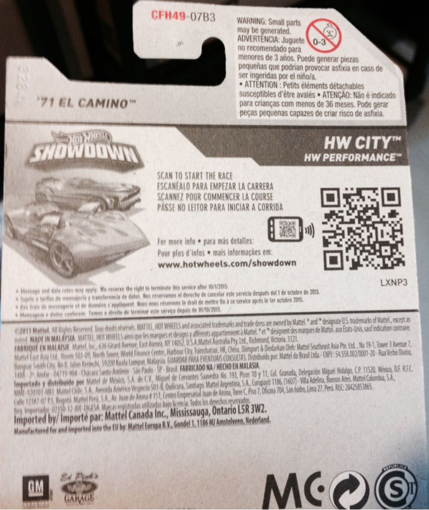 El Camino 1971 - HW City toy car collectible - Main Image 2