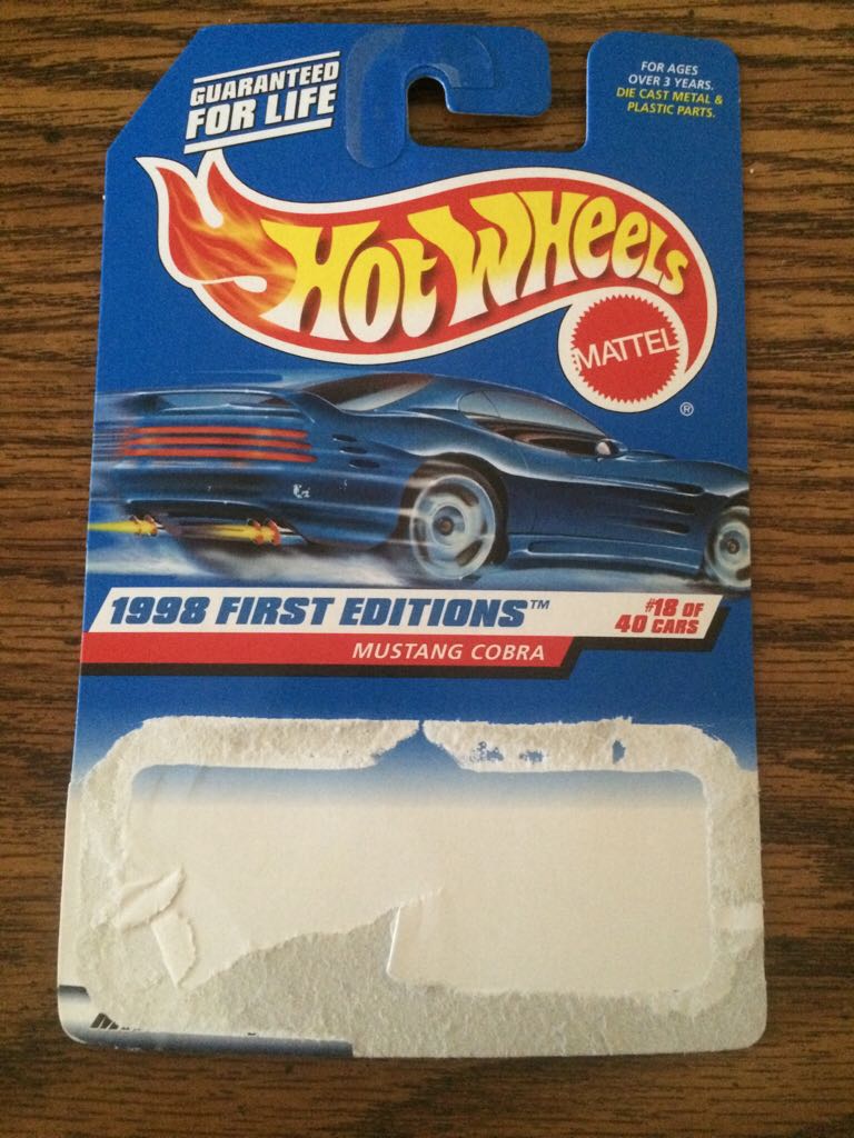 Hot Wheels 1998 First Editions Mustang Cobra - 1998 First Editions toy car collectible - Main Image 2