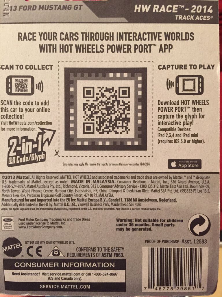 Ford Mustang GT 2013 - HW Racing toy car collectible - Main Image 2