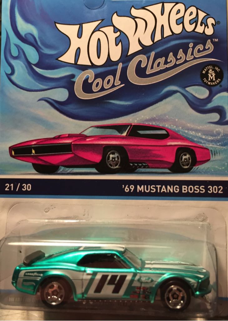 Ford Mustang Boss 302 1969 - HW Cool Classics toy car collectible - Main Image 1