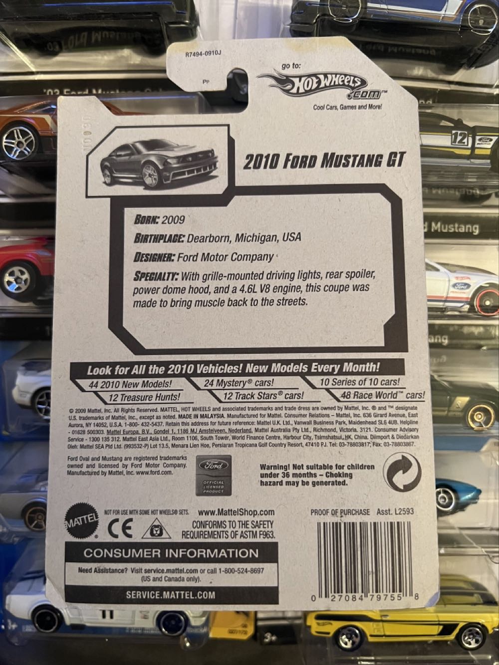 Ford Mustang GT 2010 - HW Garage toy car collectible - Main Image 2