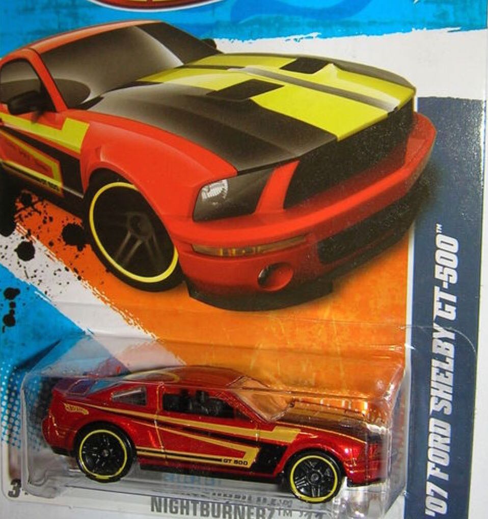 Shelby GT-500 2007 - HW Nightburnerz toy car collectible - Main Image 2