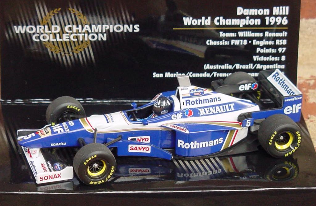 Williams Renault FW18 D. Hill WC - Minichamps toy car collectible - Main Image 2
